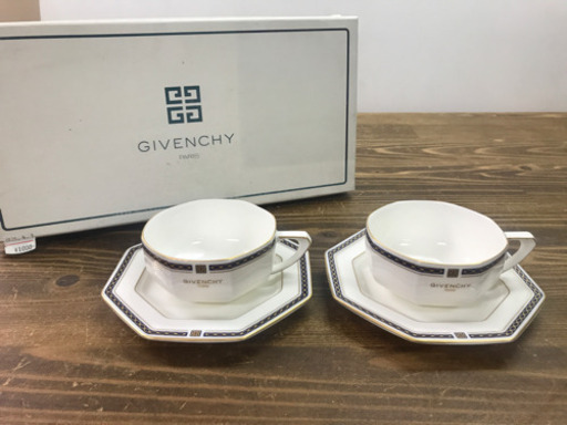ジバンシー GIVENCHY ティーカップ ペア セット 紅茶セット 未使用 レトロ