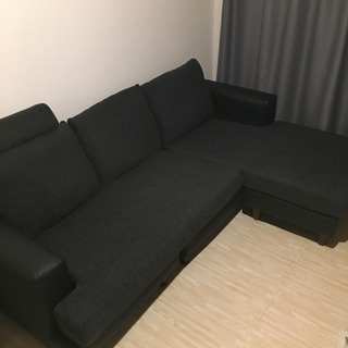 【 先着 】LOWYA ソファ リビングソファ ソファセット カウチソファ 三人掛け sofa チャコールグレー