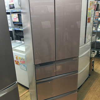 美品 2017年製 MITSUBISHI 470Lフレンチドア冷蔵庫 MR-WX47A-P1 6ドア