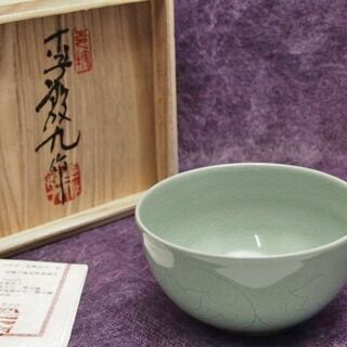 【JA】韓国人間文化財 青坡窯 李段九 高麗青磁 茶碗