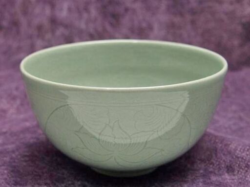 Y913 個展図録品 韓国人間文化財 青坡窯 李段九 高麗青磁二重透彫丸壷