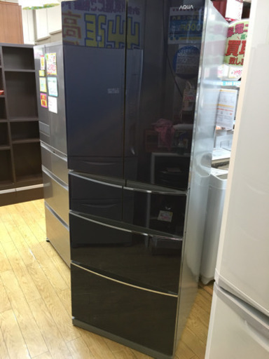2014年製 AQUA 400Lフレンチドア冷蔵庫 AQR-FG40B アクア サファイヤブルー