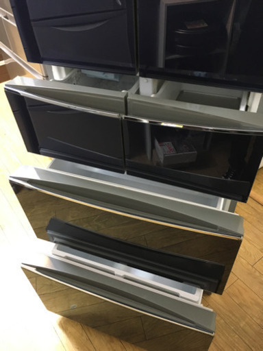 2014年製 AQUA 400Lフレンチドア冷蔵庫 AQR-FG40B アクア サファイヤ