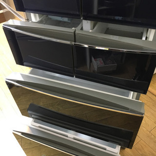 2014年製 AQUA 400Lフレンチドア冷蔵庫 AQR-FG40B アクア サファイヤブルー