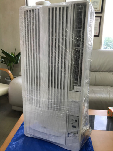 【中古品】KOIZUMI コイズミ KAW-1682 ウインドエアコン 窓用エアコン 2018年製 窓枠付き リモコン付き