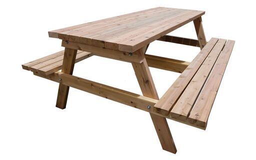 【13】完成サイズW1800×D1500 無塗装 Picnic Table ピクニックテーブル AP-1815-M 秋田杉 OK-DEPOT material 組立 DIY ガーデン テーブルセット プレカット済