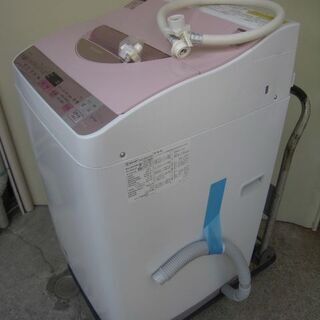 シャープ SHARP 5.5kg タテ型洗濯乾燥機 ES-TX5A 乾燥3.5kg 穴なし