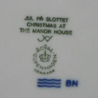 【WE】ロイヤルコペンハーゲン イヤープレート 1995「マナーハウスでのクリスマス」