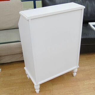 姫系家具 キャビネット 3段収納付き 幅60×奥35×高91cm