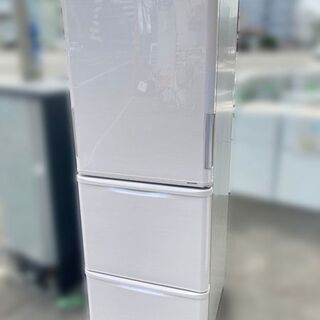 受付終了 SHARP/シャープ ノンフロン冷凍冷蔵庫 3ドア 350L 2017年製