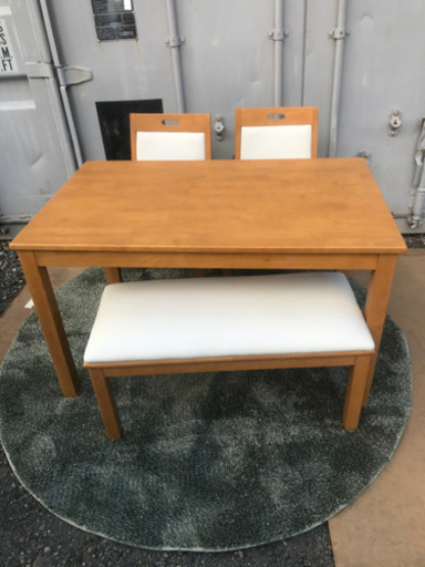 中古　ダイニング4点セット　白