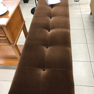 美品！ベロア調ベンチソファ 164×84×40
