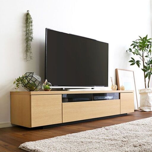 新品未使用☆シンプルで美しいスタイリッシュなテレビ台（テレビボード） 木製 幅180cm 日本製・完成品 ☆ナチュラル