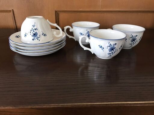 未使用 Noritake ノリタケ カップ＆ソーサー 4客セット CRAFTONE クラフトーン 花柄