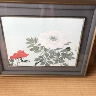 小林古径　牡丹　工芸画　日本画家　大正　新古典様式