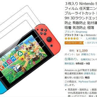 スイッチ　ガラスフィルム２枚入り