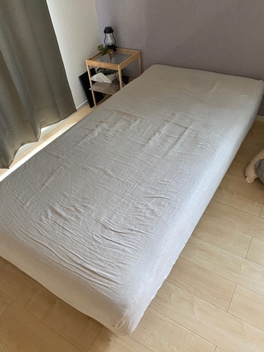 無印 脚付マットレス シングル ベッド シーツ付き 5 後藤のベッド シングルベッド の中古あげます 譲ります ジモティーで不用品の処分