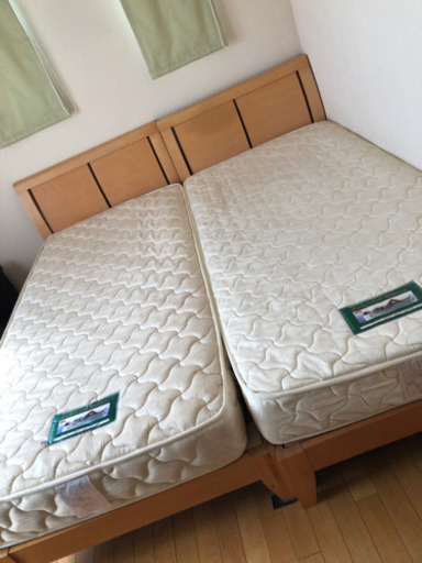 ベットシングル２つ ダブルで使用可 テオ 社町のベッド シングルベッド の中古あげます 譲ります ジモティーで不用品の処分
