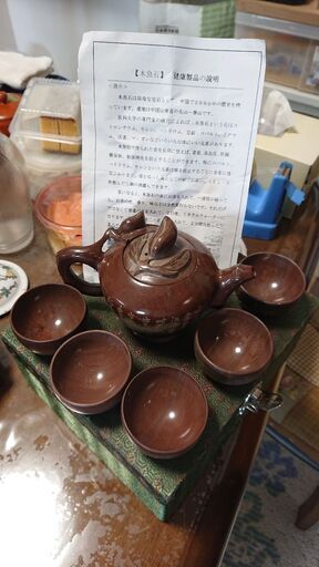 【お茶シリーズ】中国の本格的茶器(箱付き)ー天下の木魚石（宝石）製品