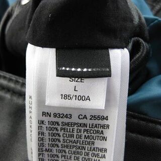 下松)DIESEL ディーゼル ライダースジャケット L-SHIRO レザーブルゾン Lサイズ  ブラック 2958 YSP120 GJ04C