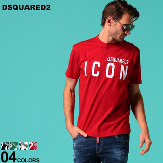 DSQUARED2 ディースクエアード ICONプリント クルー...