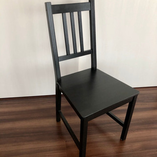 椅子　黒　二脚セット　木製