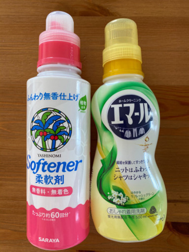ヤシノミ柔軟剤とエマール残5割強 ころりん 小路の洗濯用品 柔軟剤 の中古あげます 譲ります ジモティーで不用品の処分