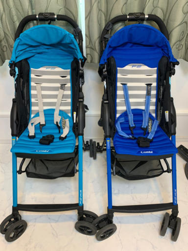 【少しお値引しました】定価8万円以上！コンビ ベビーカー2台セット ジョイント付 おまけで保冷剤が入るシート付