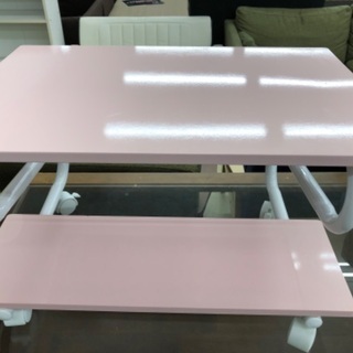 テーブル ピンク キャスター付き
