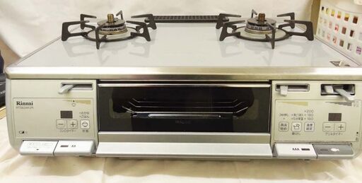 【恵庭発】リンナイ　両面焼きグリル搭載ガスコンロ　LPガス用　RTS62WKR-R