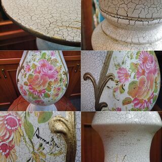 【AR】ロココ飾り杯タワ- クイーン 陶磁器 オブジェ