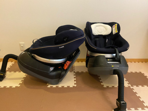 引き取り先決定)双子用ベビーカーとチャイルドシート2台のセット 