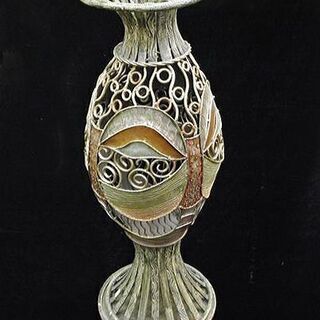 【AR】ロココ調デザイン アンティーク アイアン オブジェ H126.5cm