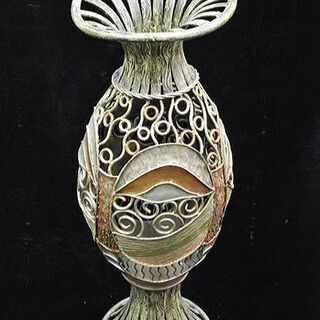 【AR】ロココ調デザイン アンティーク アイアン オブジェ H126.5cm