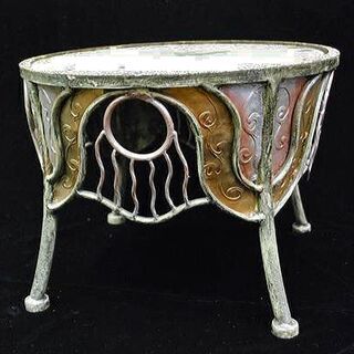 【AR】ロココ調デザイン アンティーク アイアン オブジェ H126.5cm