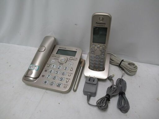 JAKN1545/コードレス電話機/シャンパンゴールド/液晶ディスプレイ/パナソニック/Panasonic/VE-GD53DL/中古品/
