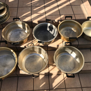 アルミ鍋７個 芋煮会/炊き出し訓練