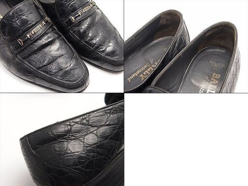 FA】スイス製 BALLY バリー Uチップ ラウンドトゥ レザー スリッポン 8E