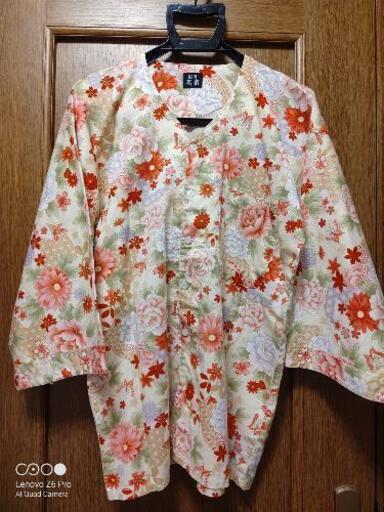 【祭】鯉口 上下セット  花柄 男性にも女性にも Ｍサイズ