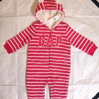 新品 ベビーギャップ babyGap 80 くま耳付きロンパース...