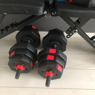 インクラインベンチ  可変式ダンベル20Kg✖️2個  新品未使用