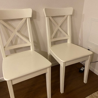 売ります Ikea 白い椅子 2脚セット ぺぺ 三条の家具の中古あげます 譲ります ジモティーで不用品の処分