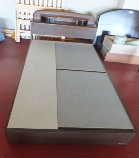 札幌市内限定◆フランスベッド◆セミダブルベッドフレーム　木製　寝具　コンセント　引き出し付き　USED