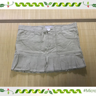 【滋賀県より、未使用】ホワイトグレー（M）のミニスカート