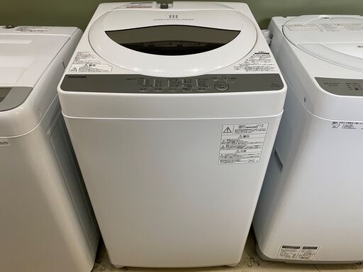洗濯機 東芝 TOSHIBA AW-5G6(W) 2019年製 5.0kg 中古品①