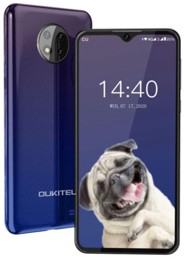OUKITEL C19 SIMフリースマートフォンAndroid 10.0 4GデュアルSIM携帯電話6.49インチ4000mAhバッテリーフェイスアンロック13MP + 0.3MP + 0.3MP 3眼カメラ