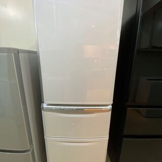 冷蔵庫 三菱 MITSUBISHI MR-C34A-W 2017年製 3D 335L 白 中古品
