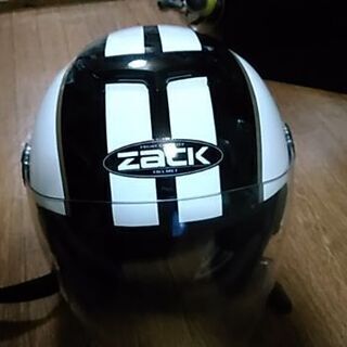 TNK工業 ジェットヘルメット ZACK ZR-11 白/黒/ゴ...