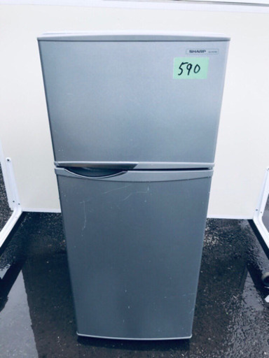 590番 シャープ✨ノンフロン冷凍冷蔵庫✨SJ-H12W-S‼️