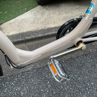 ふらっかーずシュシュ3人乗り自転車チャイルドシート付き サンドベージュ色